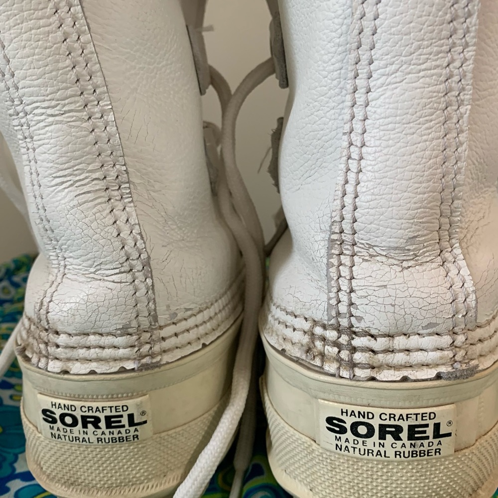 ❄️ SALE ❄️ Sorel Manitou White Leather Snow Boots - Picture 16 of 16
